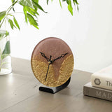 Rhea Pink Glass Time Charm | Delicate Pink Table Clock for Romantic Spaces