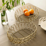 Meza Golden Storage Baskets | Luxe Organizers for Modern Interiors