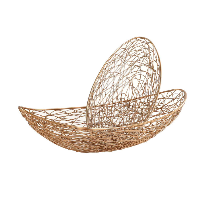 Vivian Gold/Copper Basket Set | Glamorous Storage for Stylish Homes