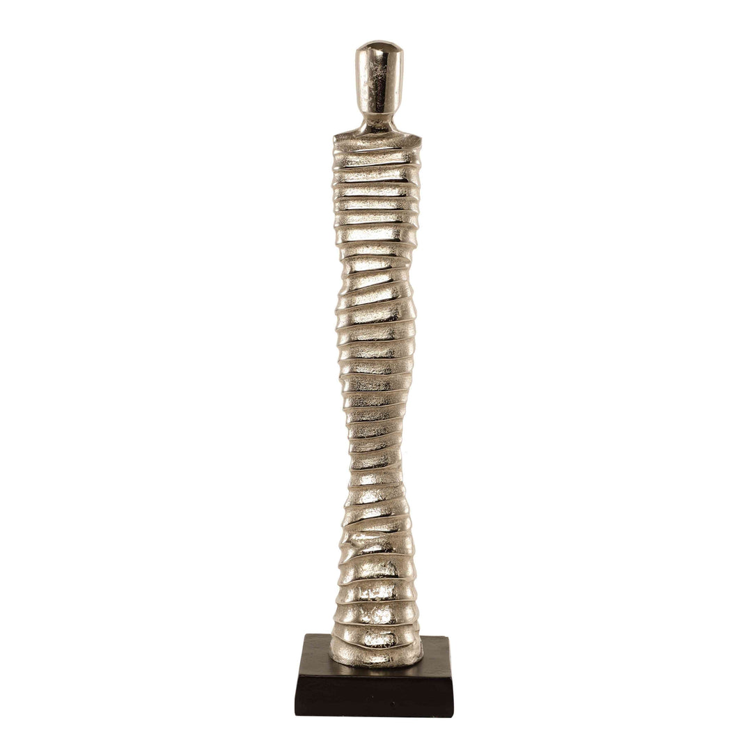 Silver Guardian Regal Sculpture | Opulent Gold Figurine for Modern Decor