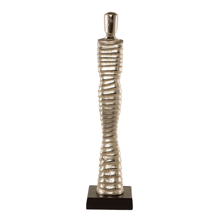 Silver Guardian Regal Sculpture | Opulent Gold Figurine for Modern Decor