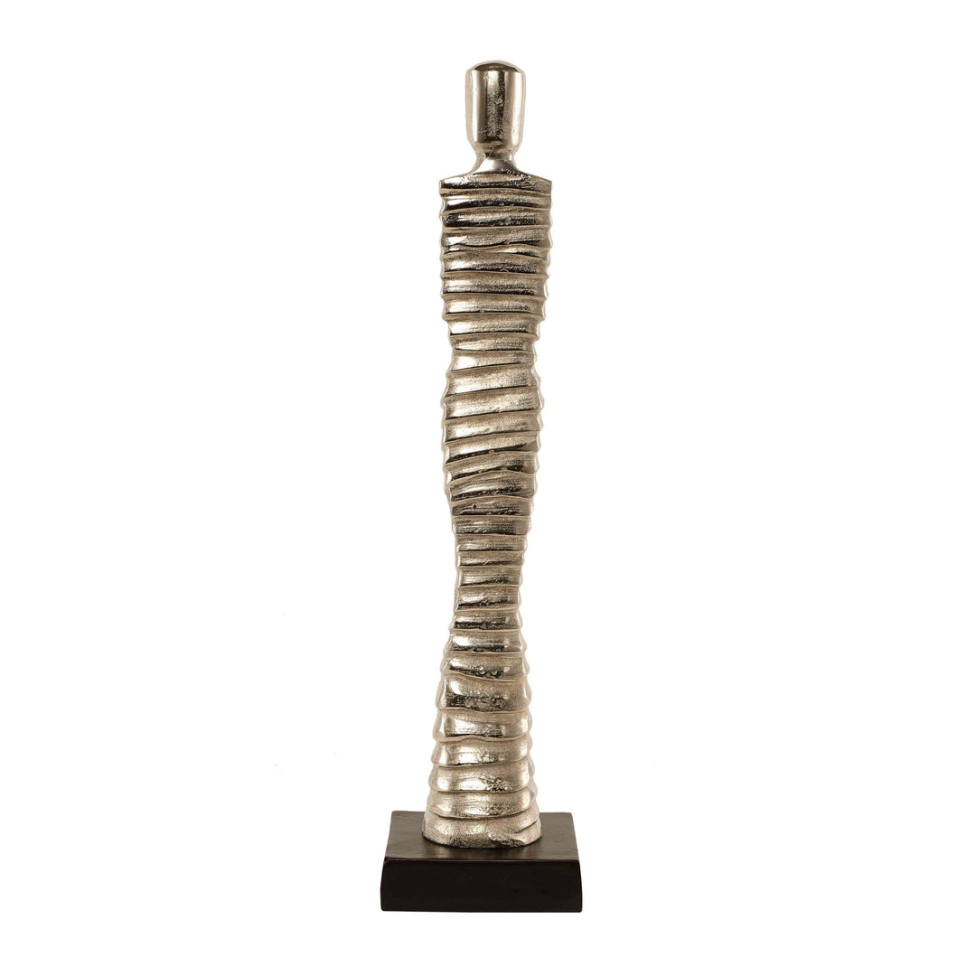 Silver Guardian Regal Sculpture | Opulent Gold Figurine for Modern Decor