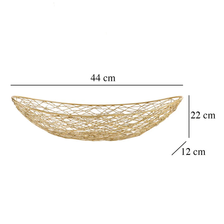 Vivian Gold Basket – Luxury Décor Storage for Your Home