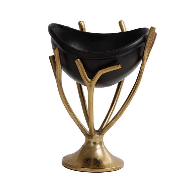 Vine Trap Black Nature Bowl | Nature-Inspired Black Bowl for Tables