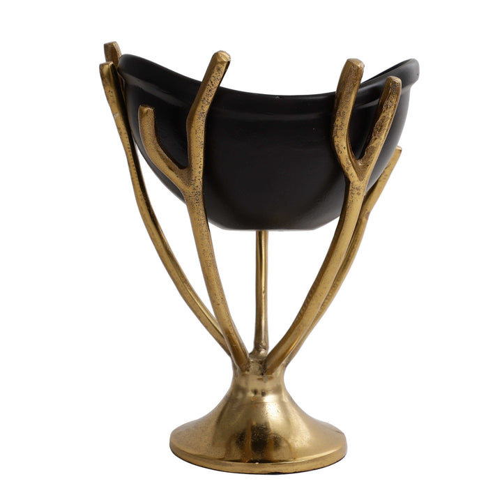 Vine Trap Black Nature Bowl | Nature-Inspired Black Bowl for Tables
