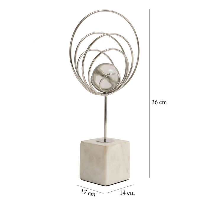 Aurora Rings Crystal Splendor | Luxe Crystal Sculpture for Elegance