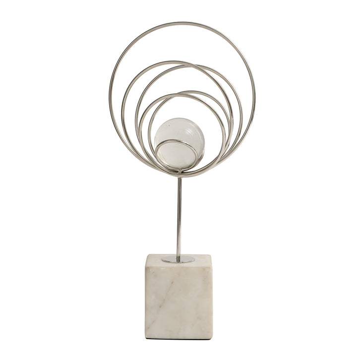 Aurora Rings Crystal Splendor | Luxe Crystal Sculpture for Elegance