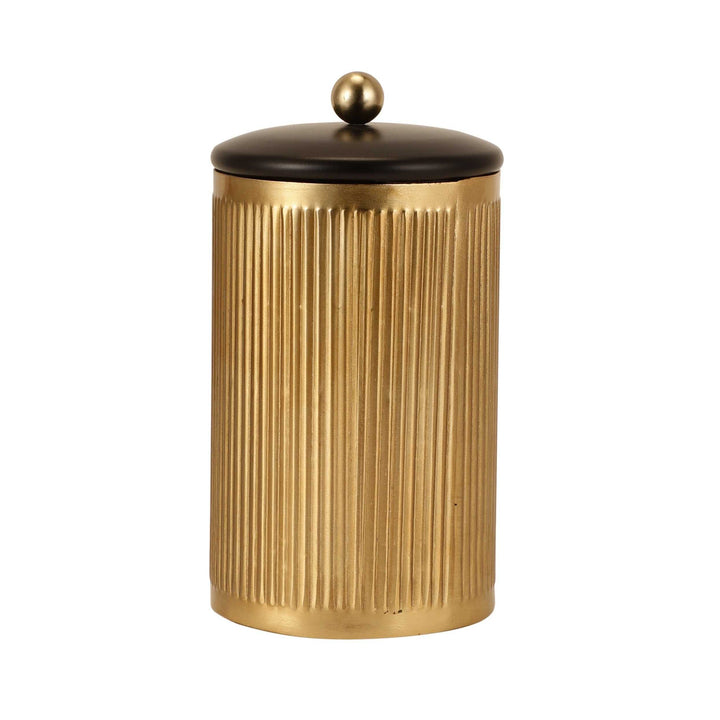 Luxora Gold Cylindrical Keepsake | Luxe Gold Storage for Cherished Items