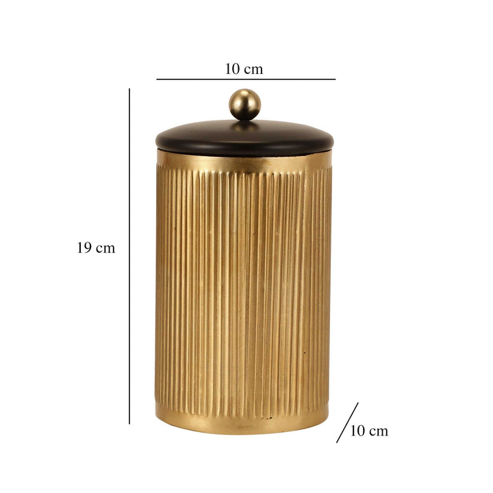 Luxora Gold Cylindrical Keepsake | Luxe Gold Storage for Cherished Items