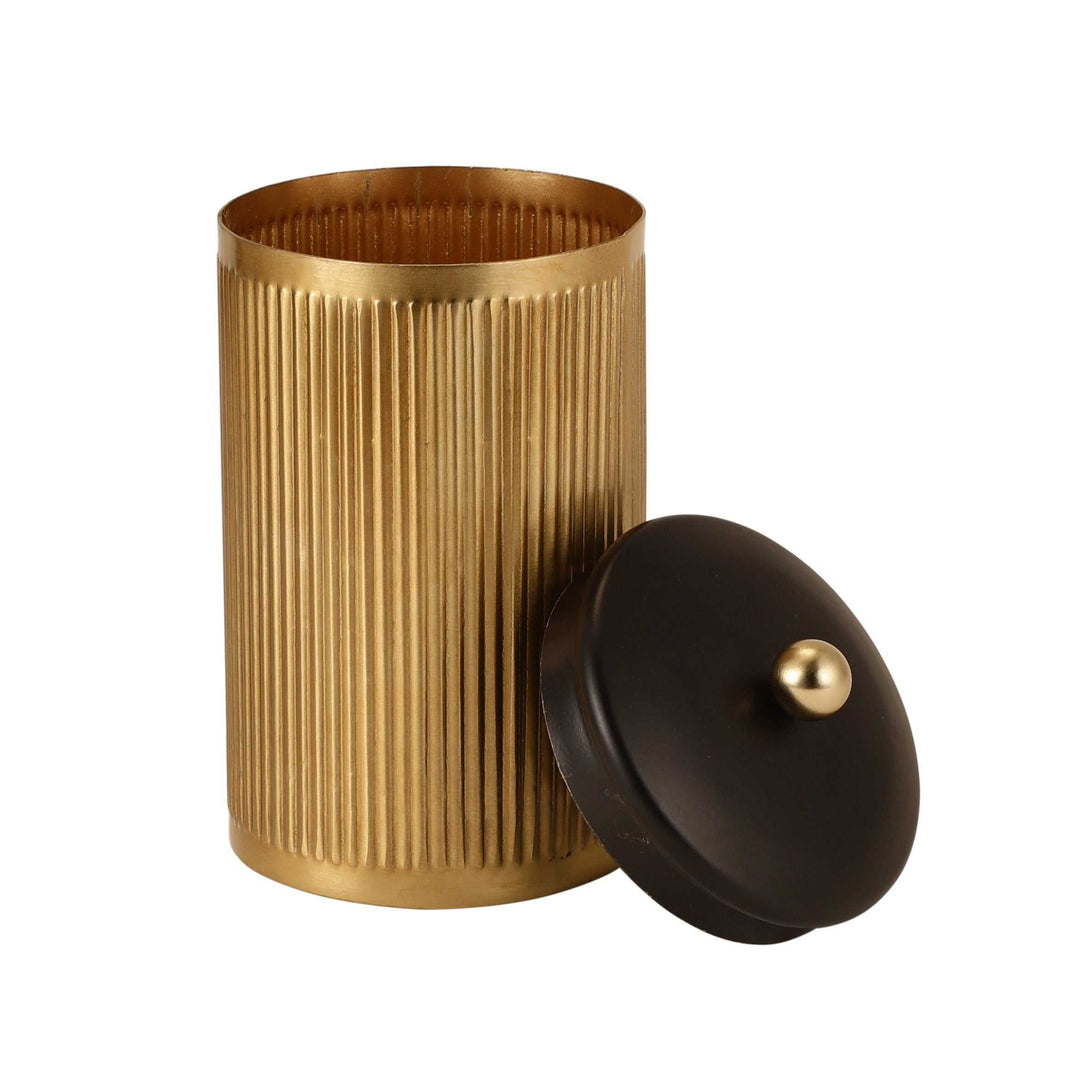 Luxora Gold Cylindrical Keepsake | Luxe Gold Storage for Cherished Items