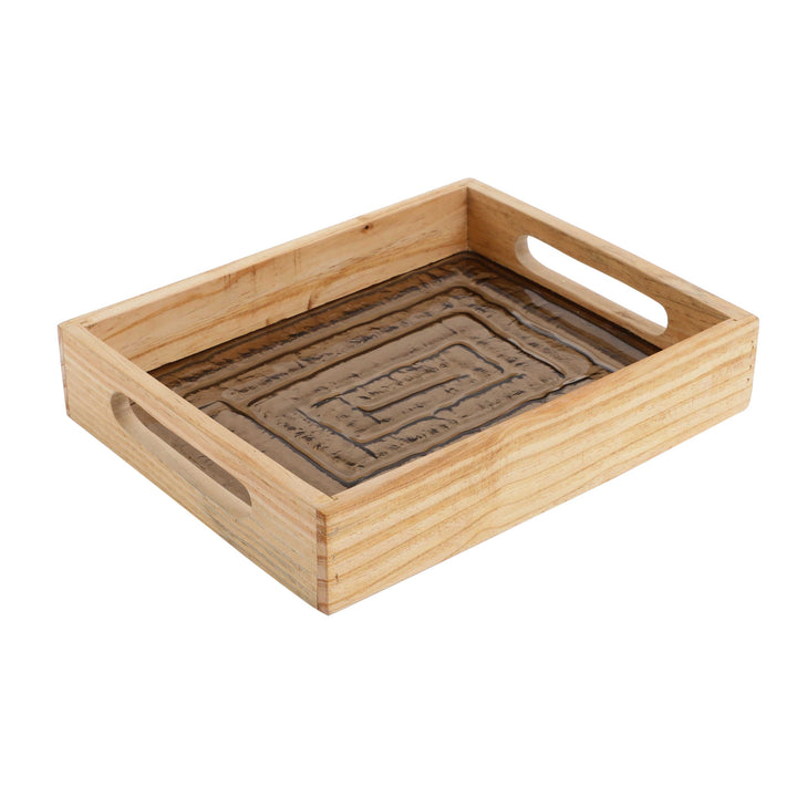 Hugo Brown Glass Sophisticate | Small Brown Glass Tray for Stylish Spaces