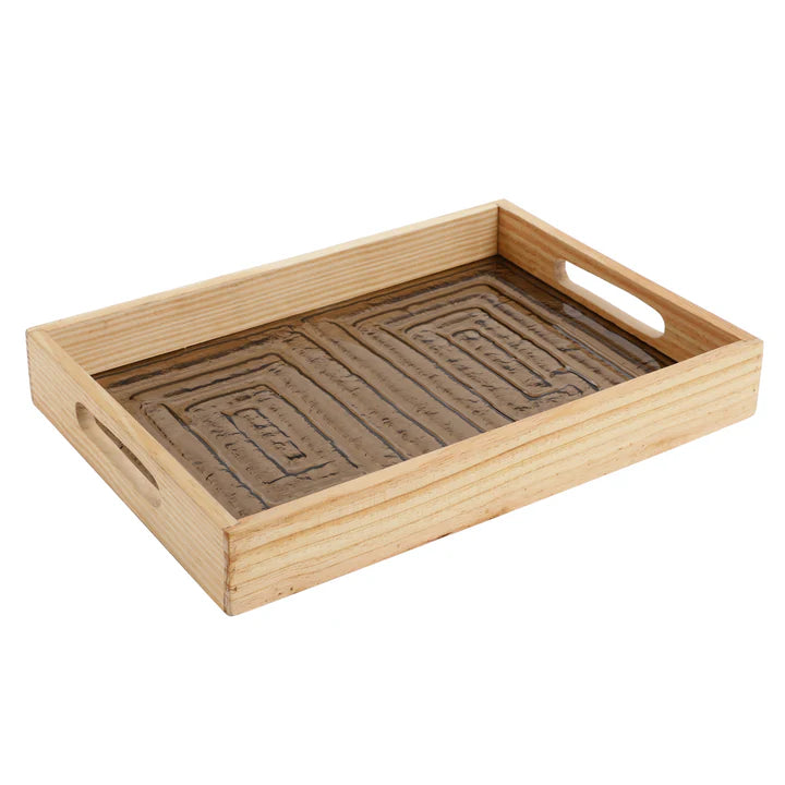 Sleek Hugo Brown Glass Tray – Ideal for Home Styling and Organization