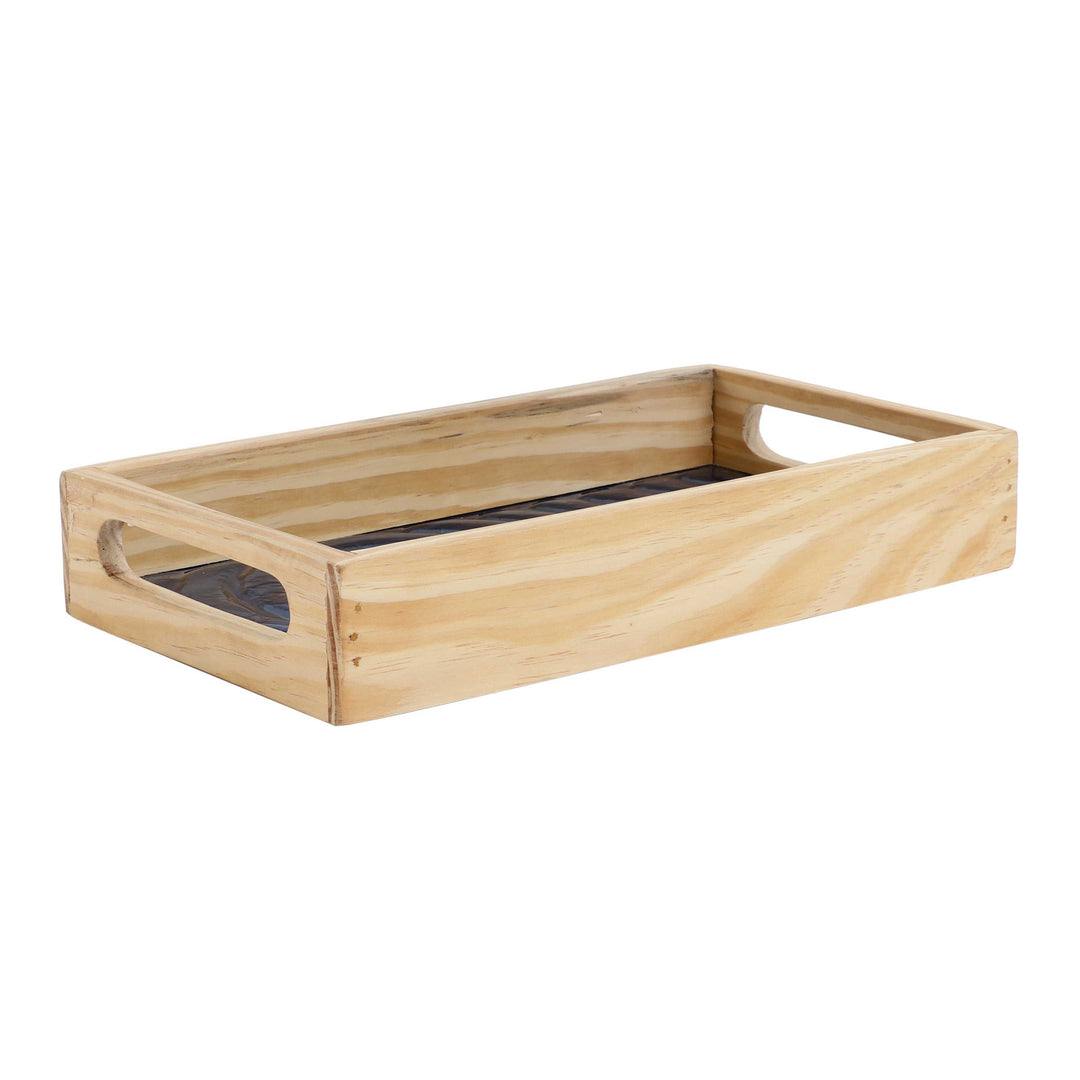 Duran Blue Spiral Elegance Tray | Vibrant Small Glass Tray for Decor