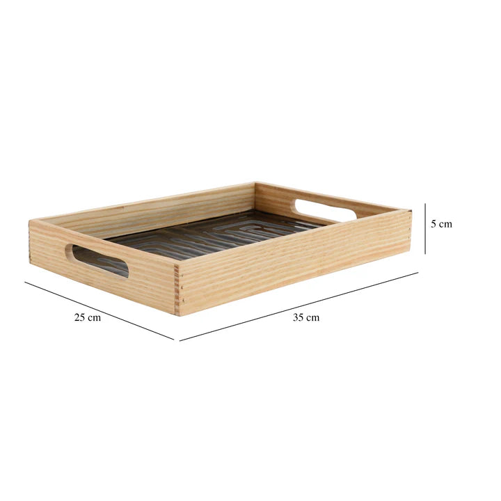 Elegant Hugo Black wooden Tray – Modern Design for Any Space