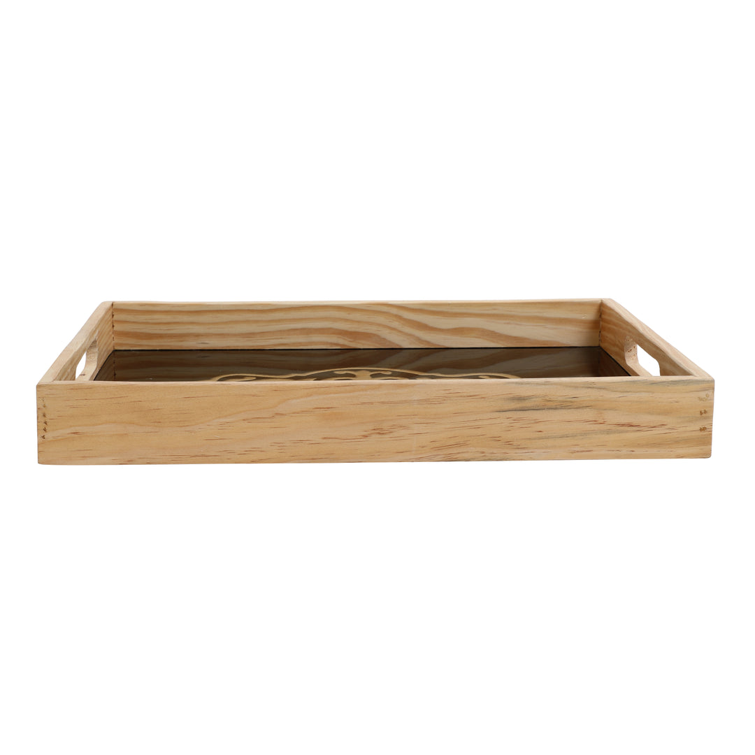 Zamora White Embossed Glass Tray | Elegant Serving Piece for Any Occasion