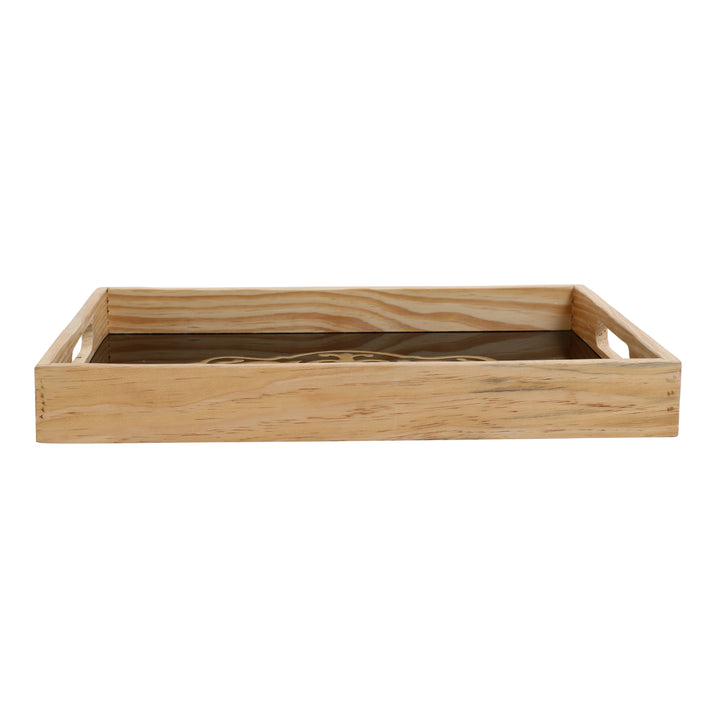 Zamora White Embossed Glass Tray | Elegant Serving Piece for Any Occasion