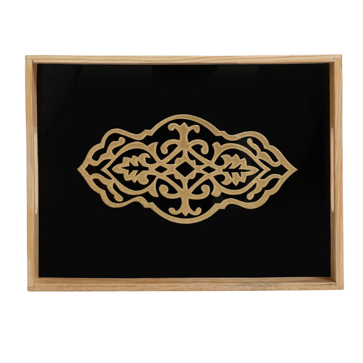 Zamora White Embossed Glass Tray | Elegant Serving Piece for Any Occasion
