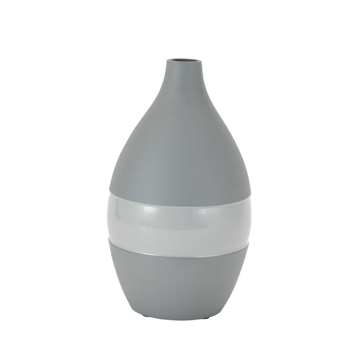 Vesera Grey Enamel Grande Vase | Large Grey Vase for Organic Charm
