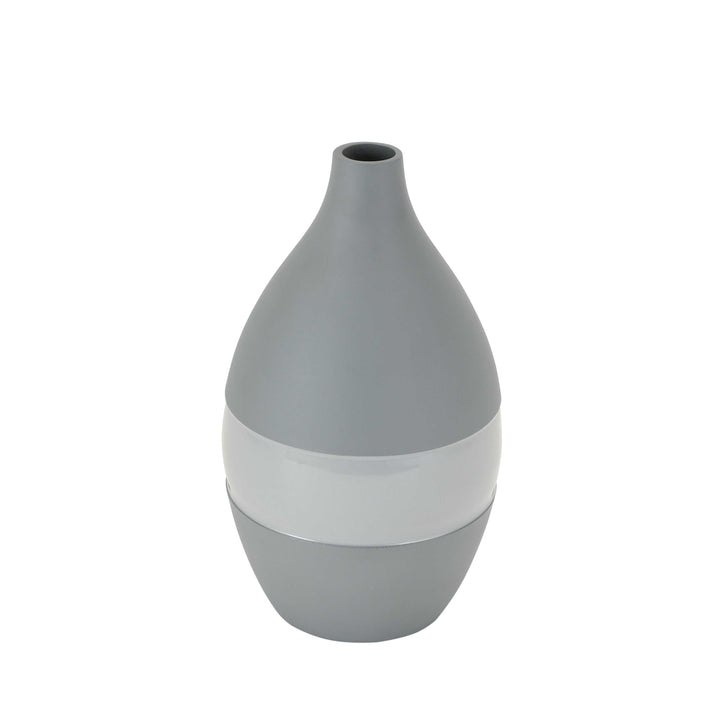 Vesera Grey Enamel Grande Vase | Large Grey Vase for Organic Charm