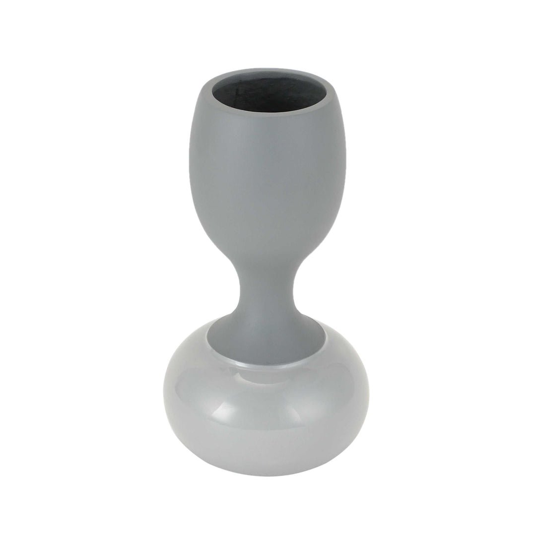 Chalice Grey Enamel Tranquility | Serene Vase for Modern or Rustic Spaces