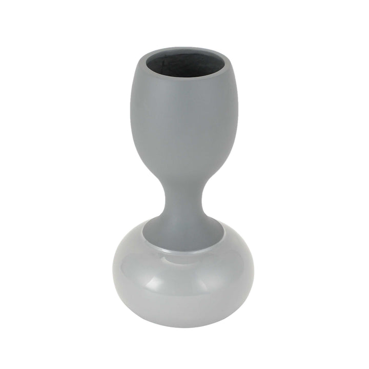 Chalice Grey Enamel Tranquility | Serene Vase for Modern or Rustic Spaces