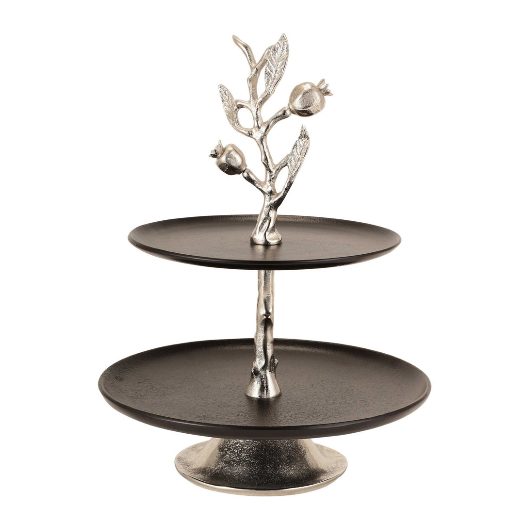 Pomegranate Two-Tier Cake Stand | Elegant Dessert Display for Events