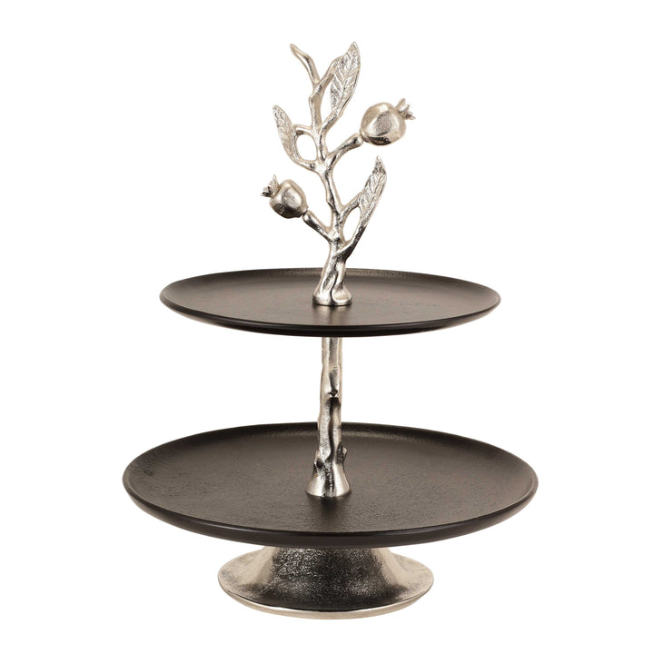 Pomegranate Two-Tier Cake Stand | Elegant Dessert Display for Events