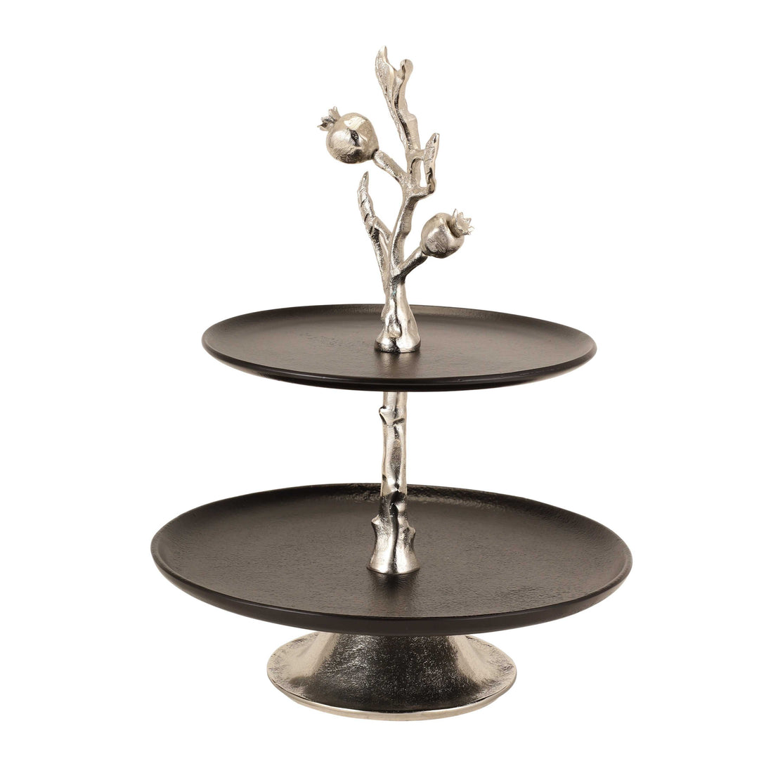 Pomegranate Two-Tier Cake Stand | Elegant Dessert Display for Events