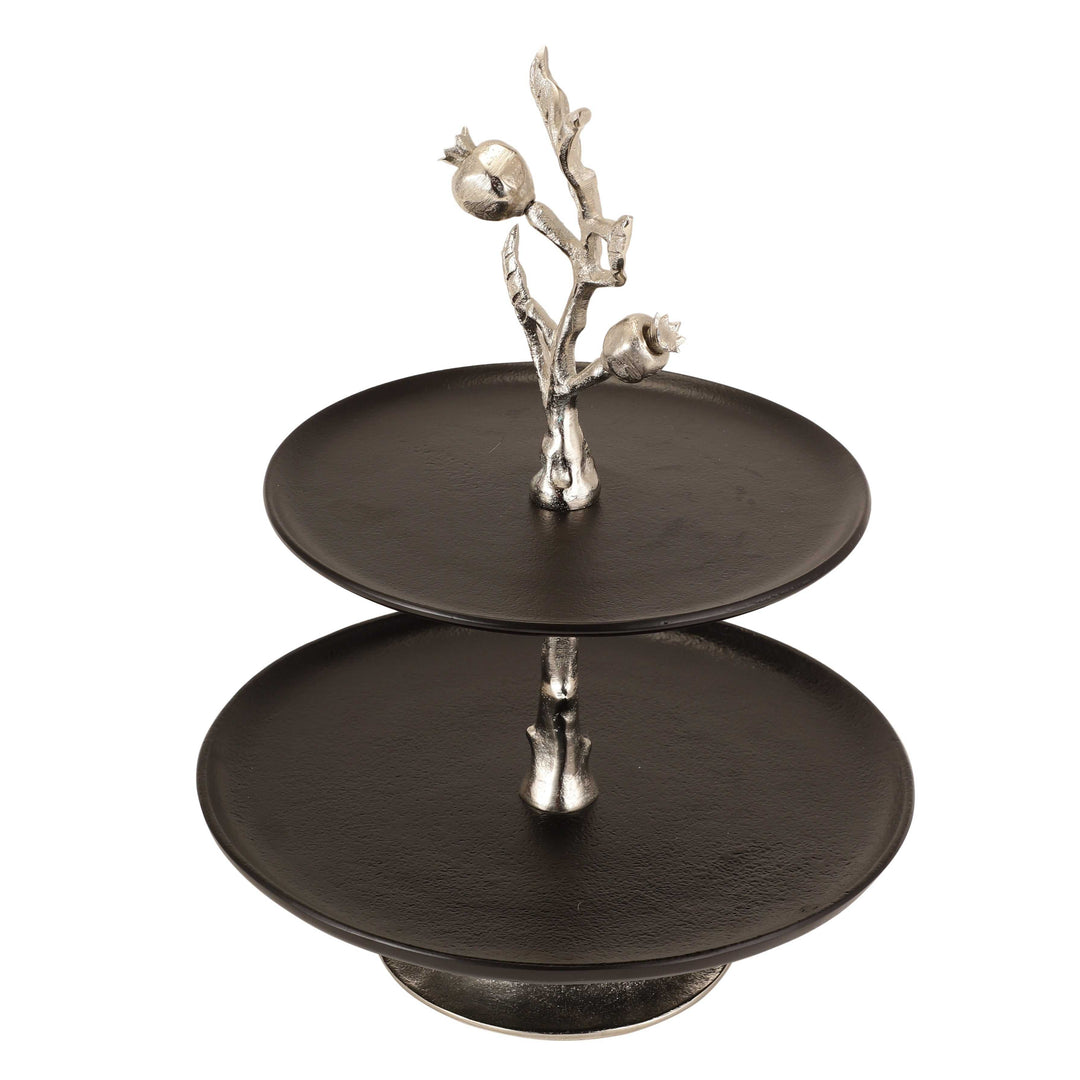 Pomegranate Two-Tier Cake Stand | Elegant Dessert Display for Events