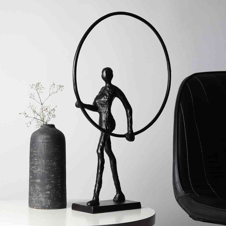 Enigmatic Embrace Unity Art | Abstract Sculpture for Thoughtful Spaces
