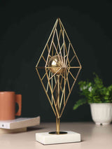 Diamond Prism Ebony Sculpture | Modern Geometric Decor