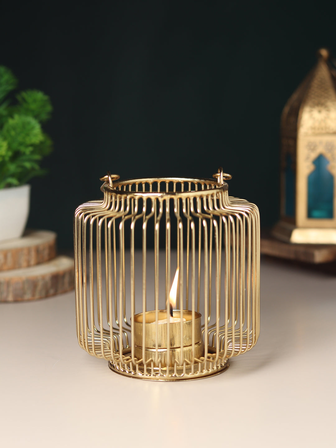 Basketweave Rustic Tealight | Cozy Woven Holder for Warm Lighting