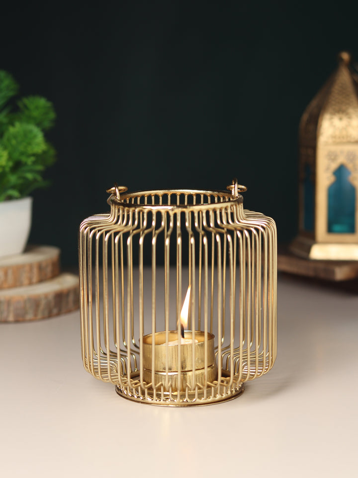 Basketweave Rustic Tealight | Cozy Woven Holder for Warm Lighting