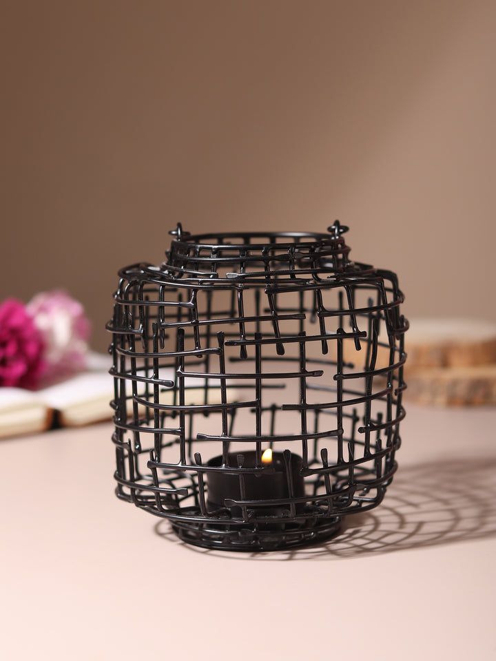 Basketweave Rustic Tealight | Cozy Woven Holder for Warm Lighting