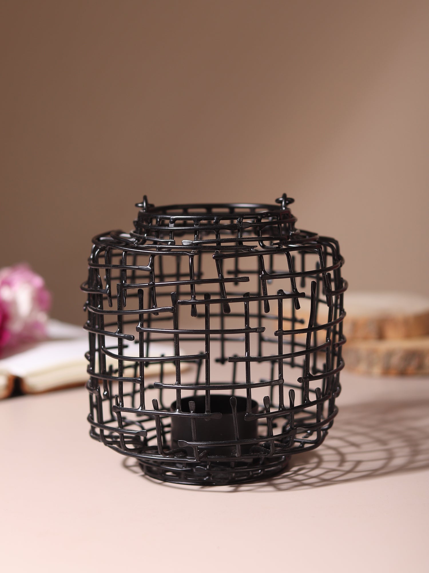 Basketweave Rustic Tealight | Cozy Woven Holder for Warm Lighting