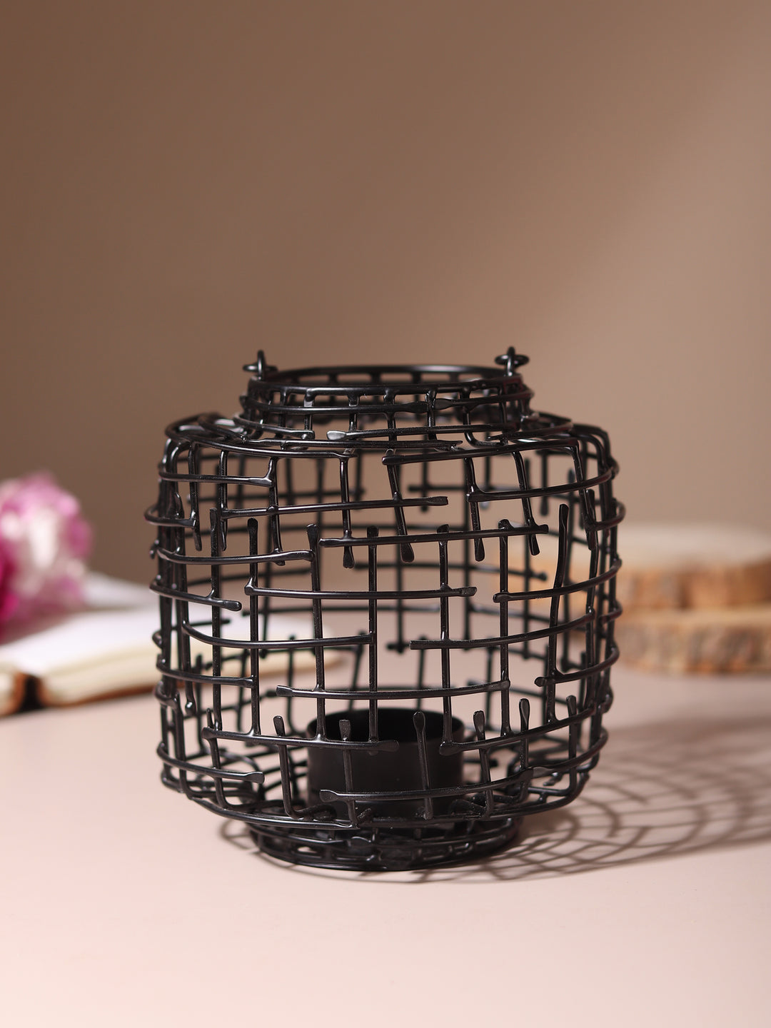 Basketweave Rustic Tealight | Cozy Woven Holder for Warm Lighting
