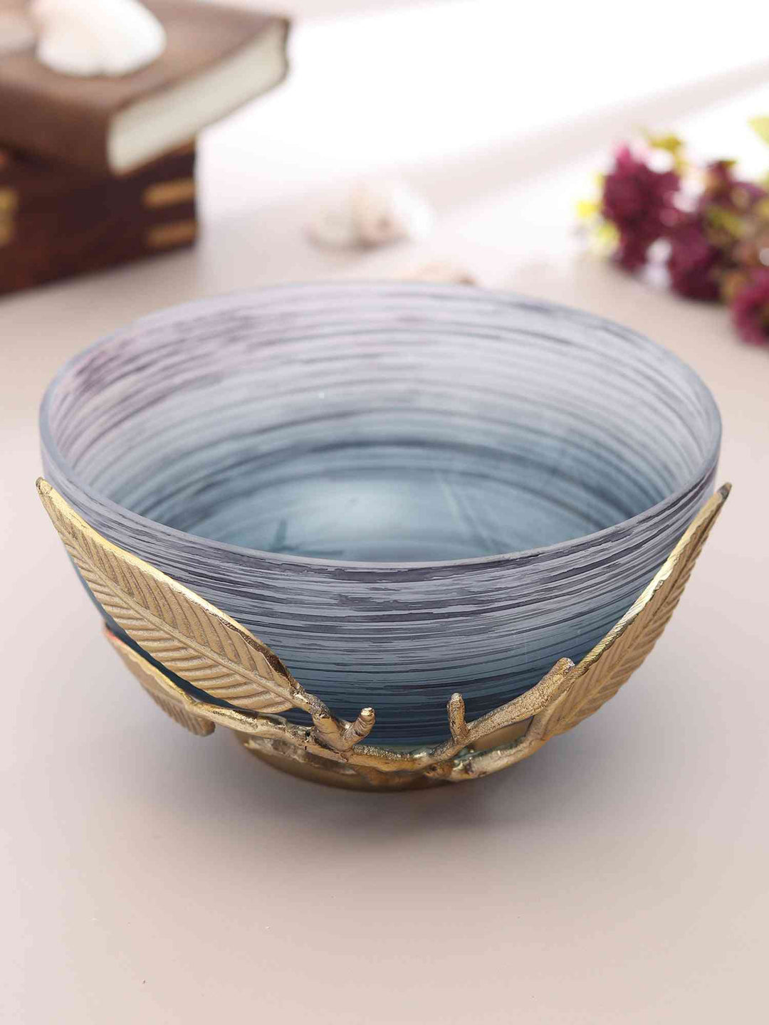 Enchanted Vine Glass Centerpiece | Vine-Wrapped Bowl for Stunning Tables