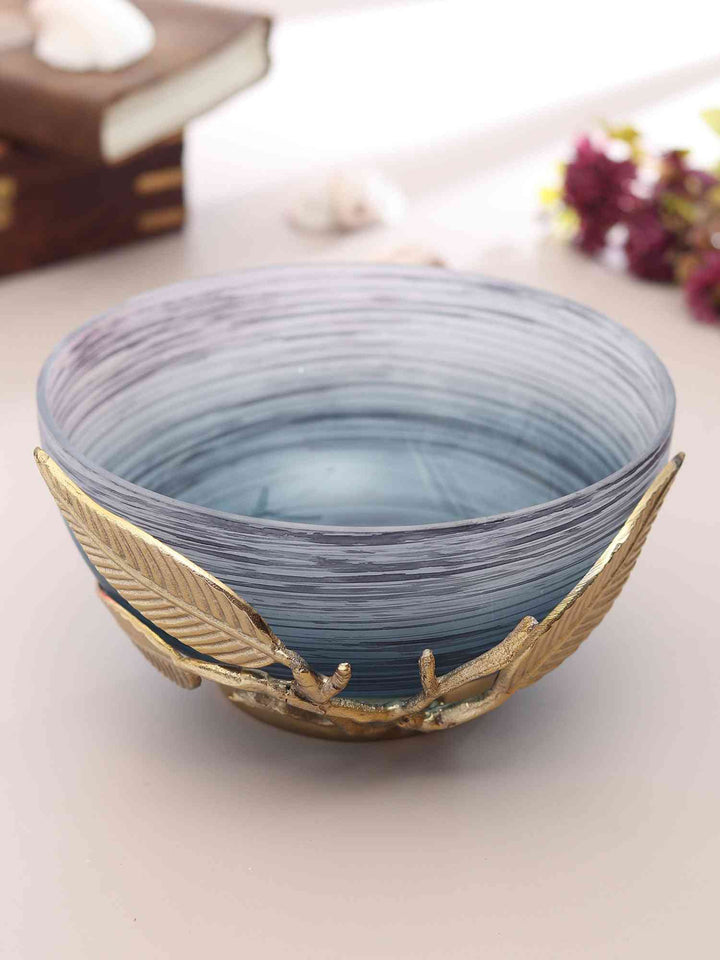 Enchanted Vine Glass Centerpiece | Vine-Wrapped Bowl for Stunning Tables
