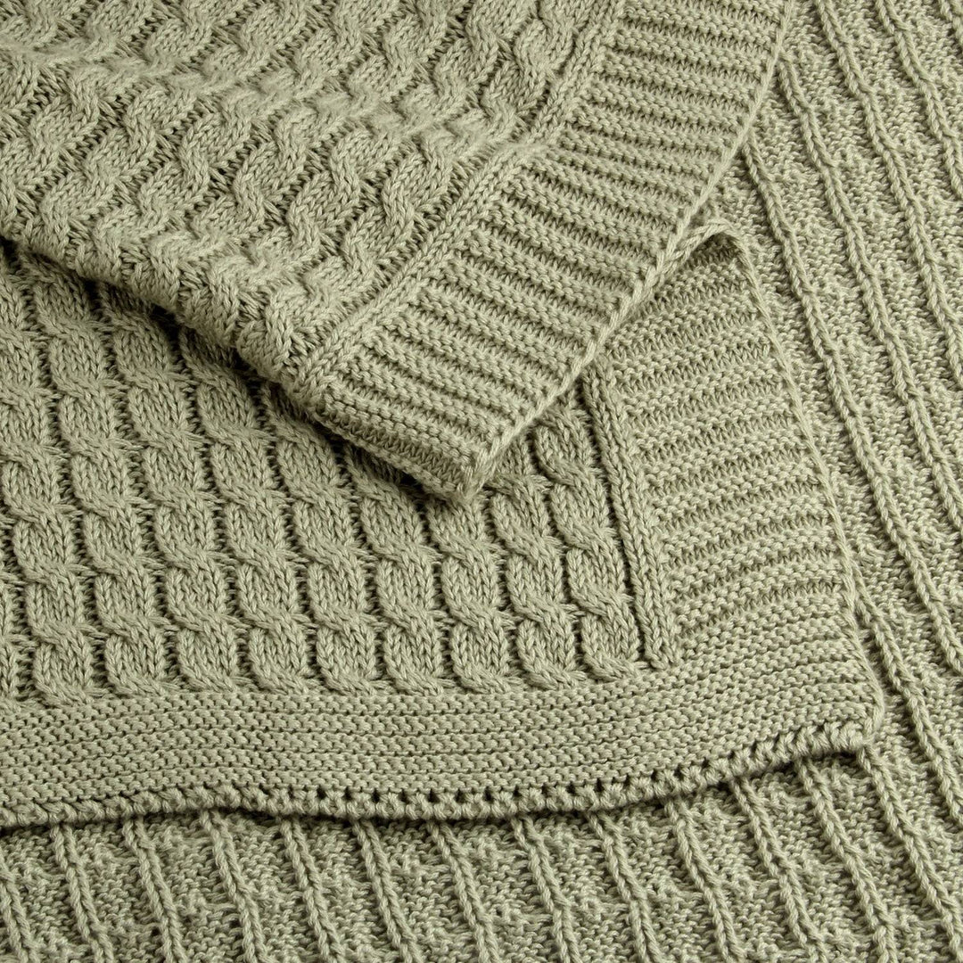 Classic Knit Baby Blanket Soft Cotton, 80 x 100 cm