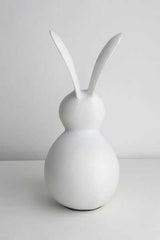 Playful Hare Sculpture | Animal-Inspired Terracotta & Black