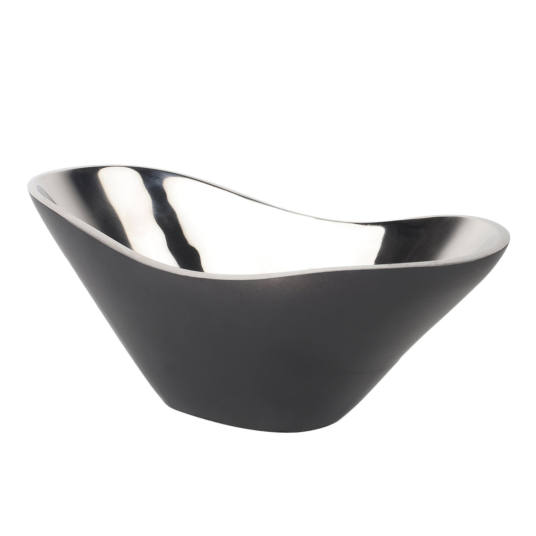 Raja Rani: Opulent Oval Gold & Silver Bowl for Majestic Displays