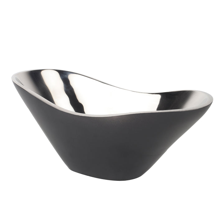 Raja Rani: Opulent Oval Gold & Silver Bowl for Majestic Displays