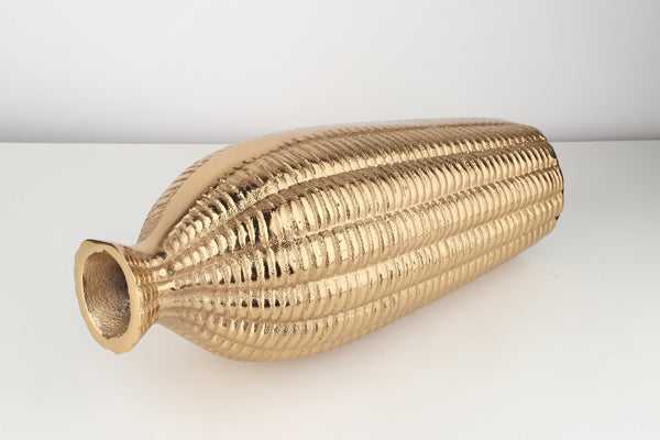 Serene Metallica Gold Vase | Sleek Gold/Silver Vase for Calm Elegance
