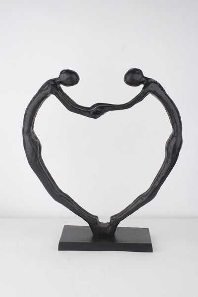 Heartfelt Harmony Love Decor | Romantic Heart-Shaped Couple Sculpture
