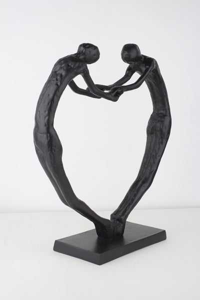 Heartfelt Harmony Love Decor | Romantic Heart-Shaped Couple Sculpture