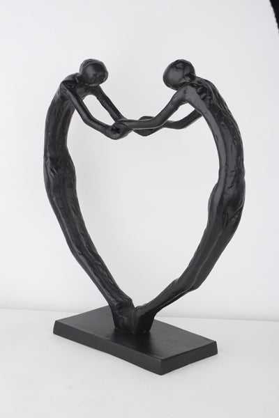 Heartfelt Harmony Love Decor | Romantic Heart-Shaped Couple Sculpture