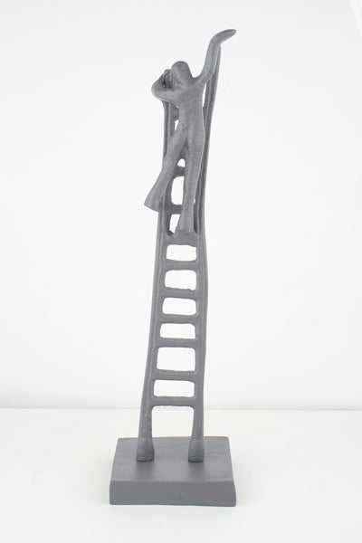 Ascendant Dreamer Motivation Art | Inspiring Climbing Figure Sculpture