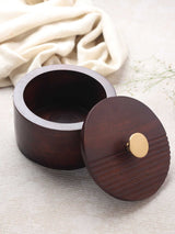 Handcrafted Striped Trinket Box | Artisan's Decorative Accent