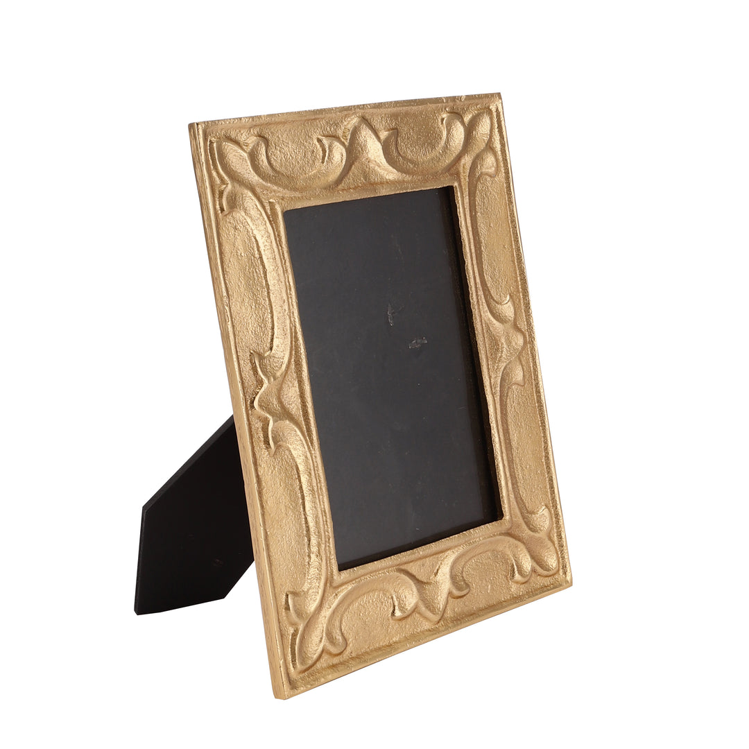 Leaf Pattern Photo Frame Gold Large Size