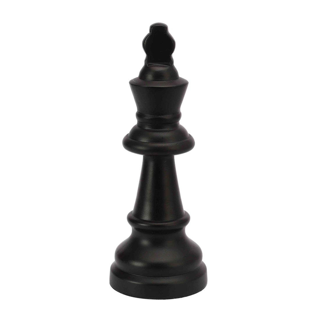 Chess Knight Black/Silver Figurine | Strategic Decor for Game Lovers